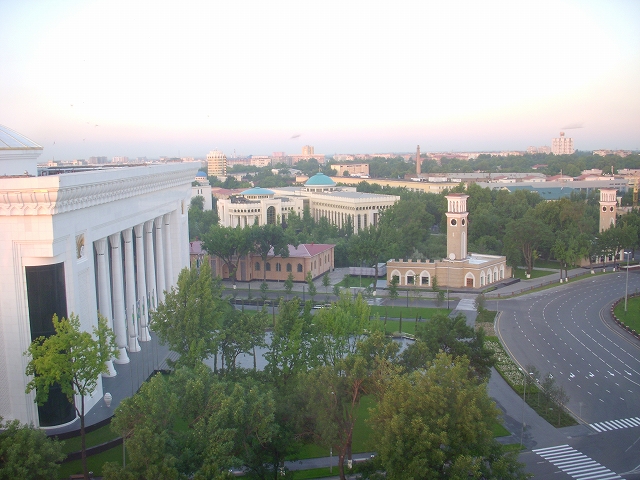 ウズベキスタンホテルからの景色